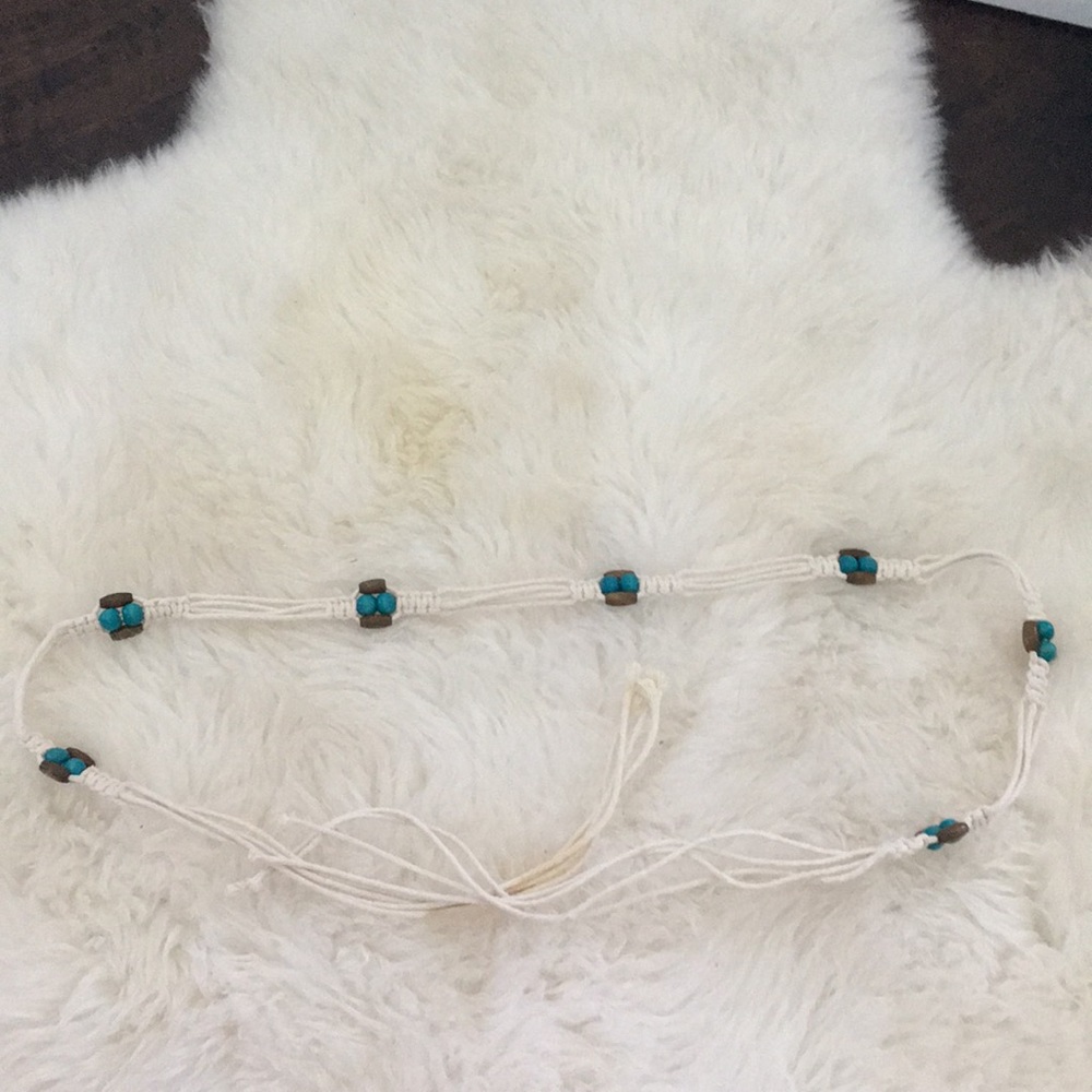 Rope type beaded belt